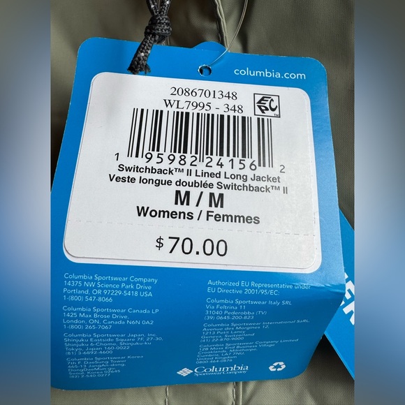 Columbia Switchback II Omni-SHIELD™ Lined Long Jacket Safari Medium - Picture 9 of 9